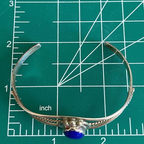 Vintage Navajo Lapis Lazuli Cuff - Picture 5 of 5